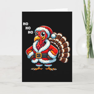 Cartão Feliz Natal de Ação de Graças Peru Xmas Engraçado