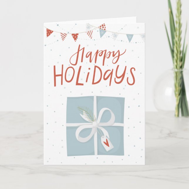 Cartão Feliz Natal de Férias (Frente)