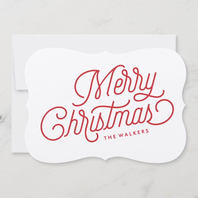 Cartão Feliz Natal de Férias (Frente)