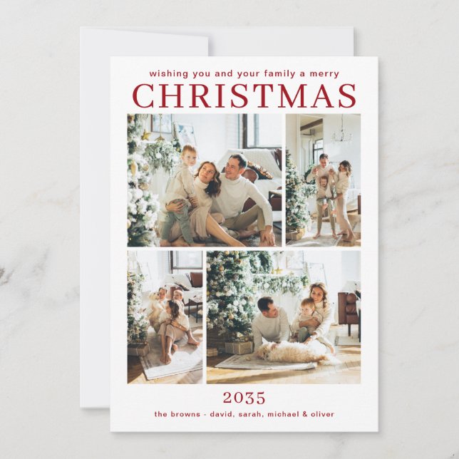 Cartão Feliz Natal de Férias Múltiplas (Frente)