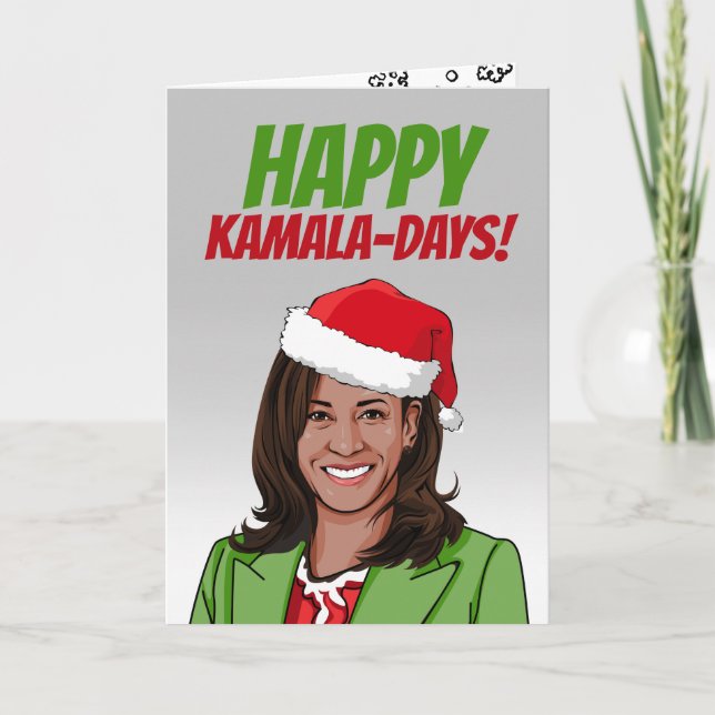 Cartão Feliz Natal de Kamala (Frente)