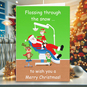 Cartão Feliz Natal Dentista Papai Noel