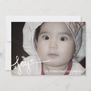 Cartão Feliz Natal Desenho Aposentando Joy Snowflake