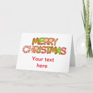 Cartão Feliz Natal Diversão Texto Palavras Texto Personal