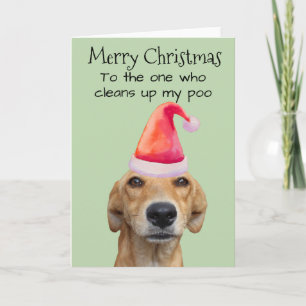 Cartão Feliz Natal Do Cão Humor Divertido