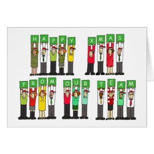 Cartão Feliz Natal Do Nosso Grupo De Cartoons Da Equipe