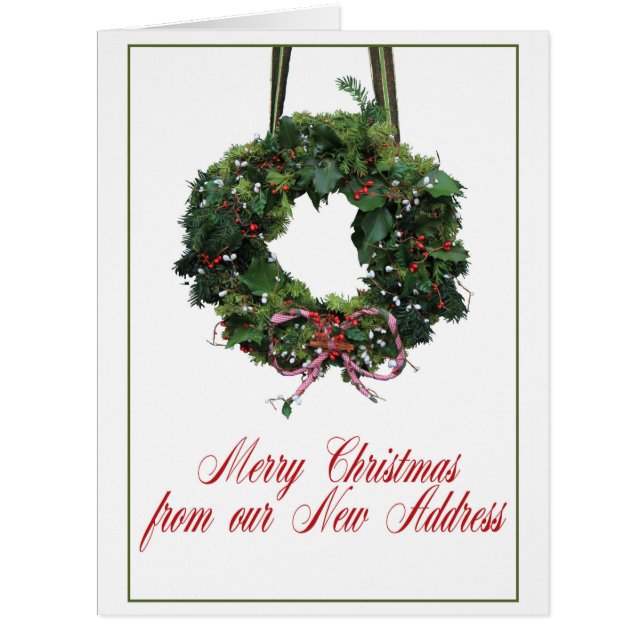 Cartão Feliz Natal do Novo Endereço (Frente)