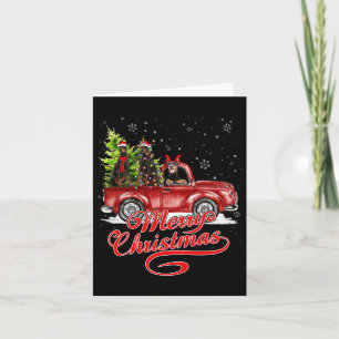 Cartão Feliz Natal Doberman Dogs Lover Papais noeis Reind