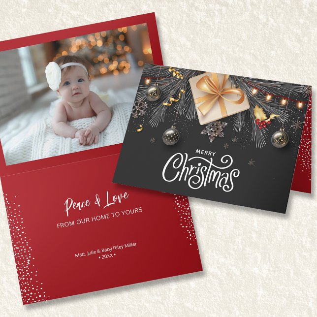 Cartão Feliz Natal Dobrado Foto (Criador carregado)