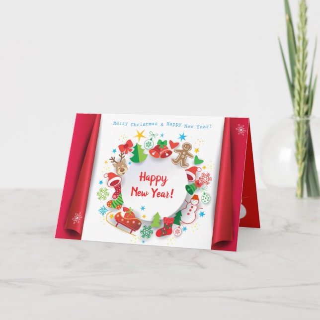 Cartão Feliz Natal e Ano Novo! XMAS (Frente)