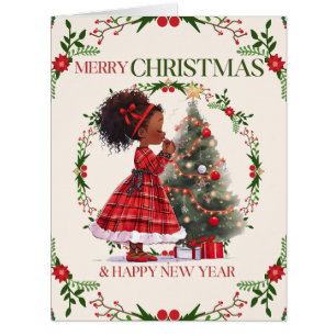 Cartão Feliz Natal e Feliz ano novo, Mágica Negra