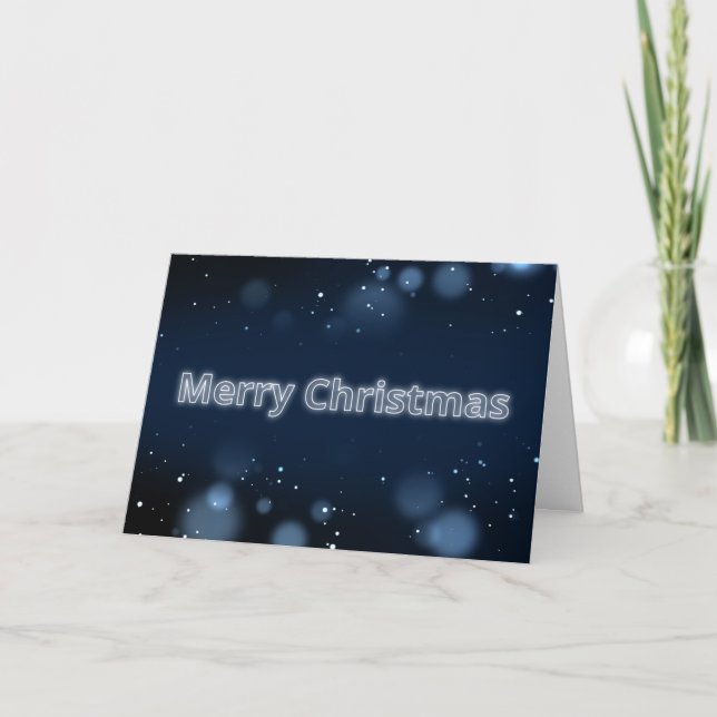 Cartão Feliz Natal elegante faíscas de Natal (Frente)