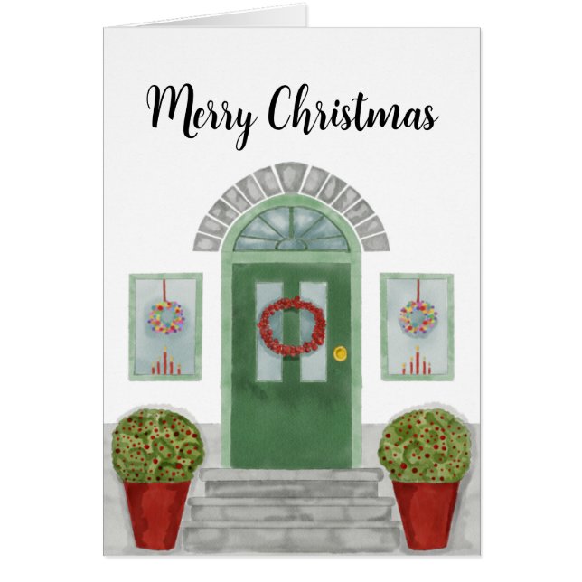 Cartão Feliz Natal em casa (Frente)