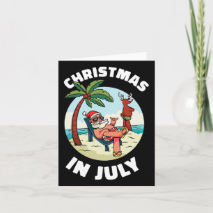 Cartão Feliz Natal Em Julho, Camisas De Verão Em Beac