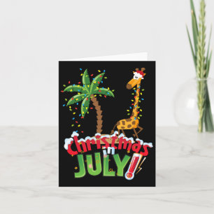 Cartão Feliz Natal Em Julho Papais noeis De Camisa Giraff