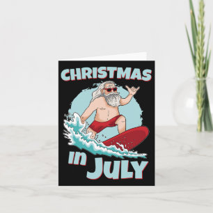Cartão Feliz Natal Em Julho Papais noeis De Verão Surfb