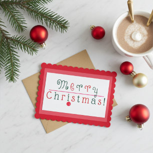 Cartão Feliz Natal, Enfeite Pendurado Natal Vermelho