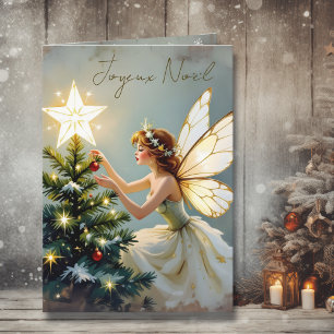 Cartão Feliz Natal   Fada Bonita do Natal Personalizado