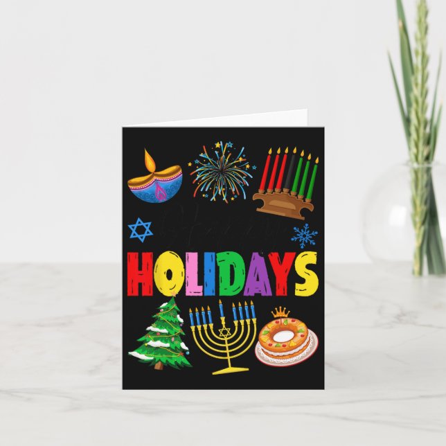 Cartão Feliz Natal Feliz Hanukkah Happ (Frente)