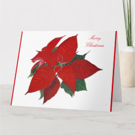 Cartão Feliz Natal - Feriado de Poinsettia