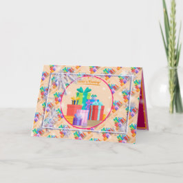 Cartão Feliz Natal Feriado Melhor Presente Popular