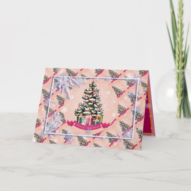 Cartão Feliz Natal Feriado Melhor Presente Popular (Frente)