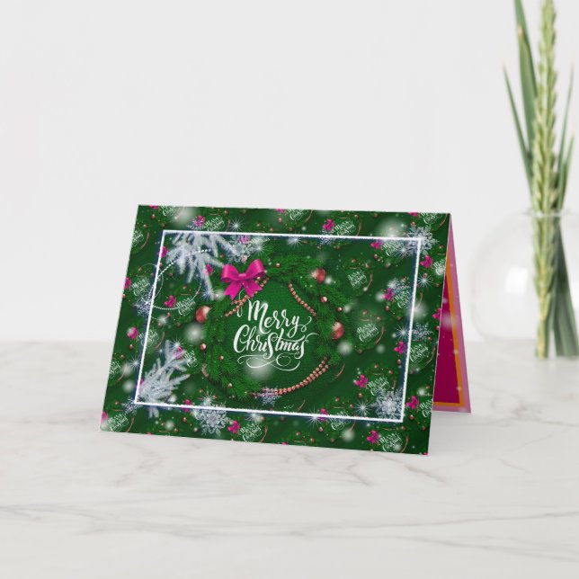 Cartão Feliz Natal Feriado Melhor Presente Popular (Frente)