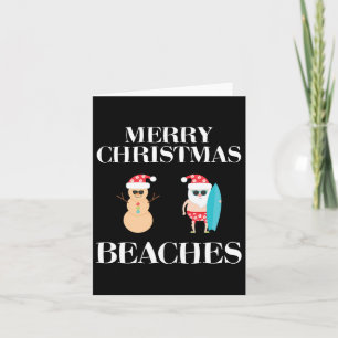 Cartão Feliz Natal Férias Familiares nas Praias da Flórid
