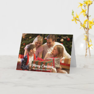 Cartão Feliz Natal Foto Personalizada Nome Natal