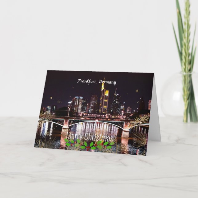 Cartão Feliz Natal, Frankfurt, Alemanha (Frente)