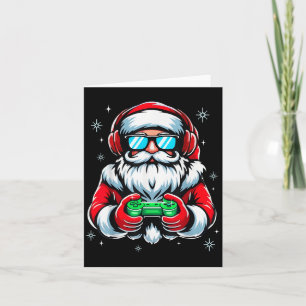Cartão Feliz Natal Gamer Meninos Homens Video Game Papai