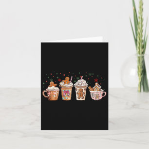 Cartão Feliz Natal Gingercake Cookie Cafés Lat