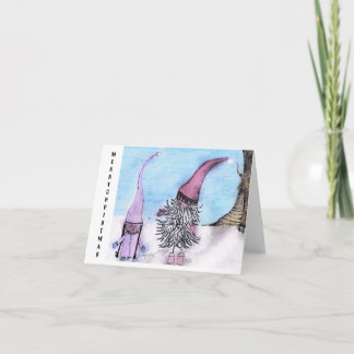 Cartão Feliz Natal Gnomos