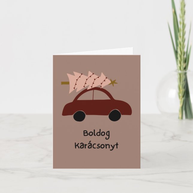 Cartão Feliz Natal Hungarian Christmas  (Frente)