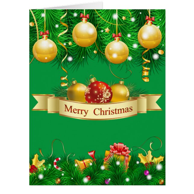 Cartão Feliz Natal Joy (Frente)