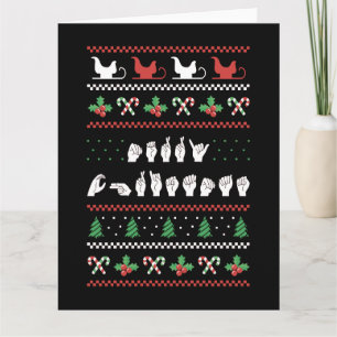 Cartão Feliz Natal - Língua de Sinais Americana I