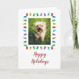Cartão Feliz Natal Luzes de Natal Feriado de Foto Pet