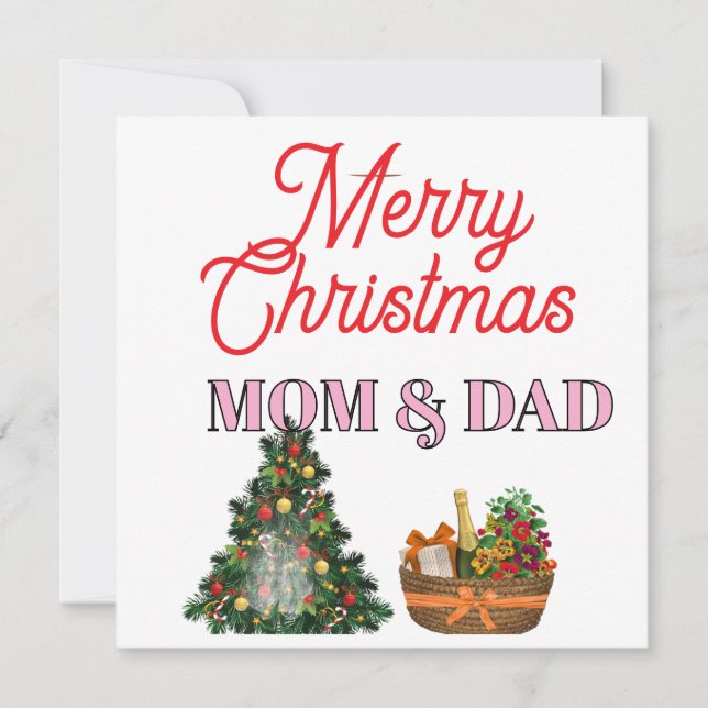 CARTÃO FELIZ NATAL MÃE & PAI   (Frente)