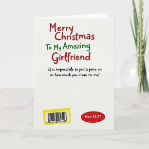 Cartão Feliz Natal Namorada Incrível