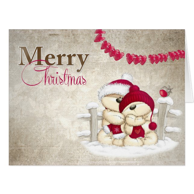 Cartão Feliz Natal no amor (Frente horizontal)