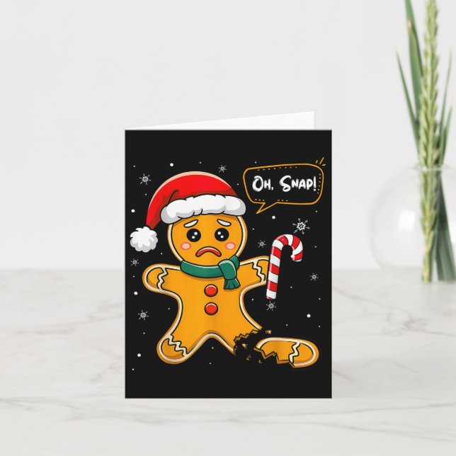 Cartão Feliz Natal Oh Pão de Gengibre Homem Cookie X M (Frente)