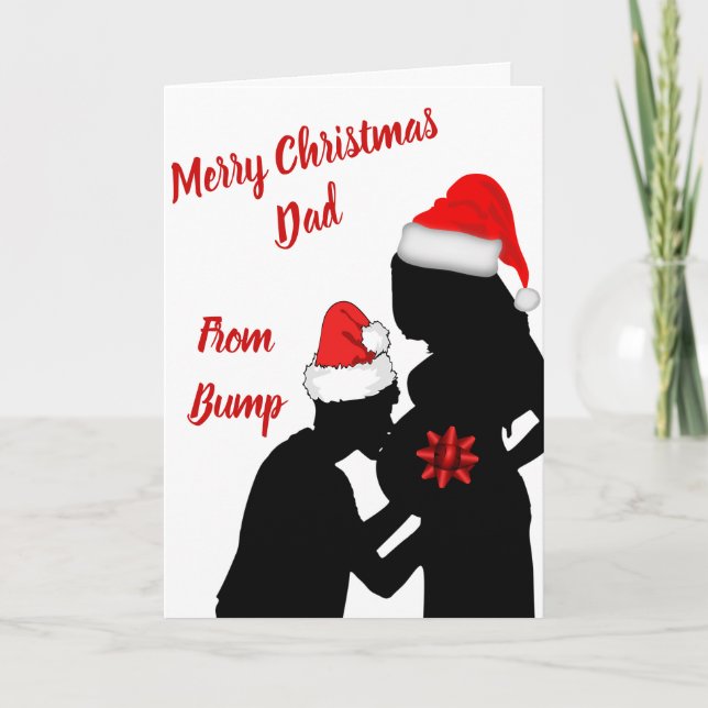 Cartão Feliz Natal Pai da barriga (Frente)