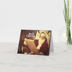 Cartão Feliz Natal Papais noeis Vintage
