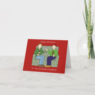 Cartão Feliz Natal para o Casal Marido Masculino