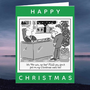 Cartão Feliz Natal para o Jurista Jurídico e Cartoon Cli