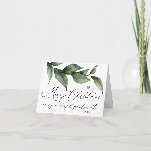 Cartão Feliz Natal para os meus avós (Frente)