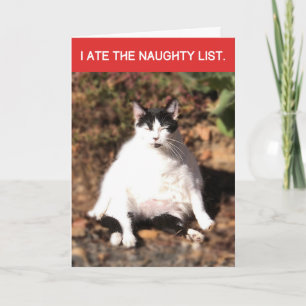 Cartão Feliz Natal para Papais noeis de gatos e maricas