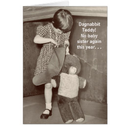 Cartão Feliz Natal para uma Irmã Bebê