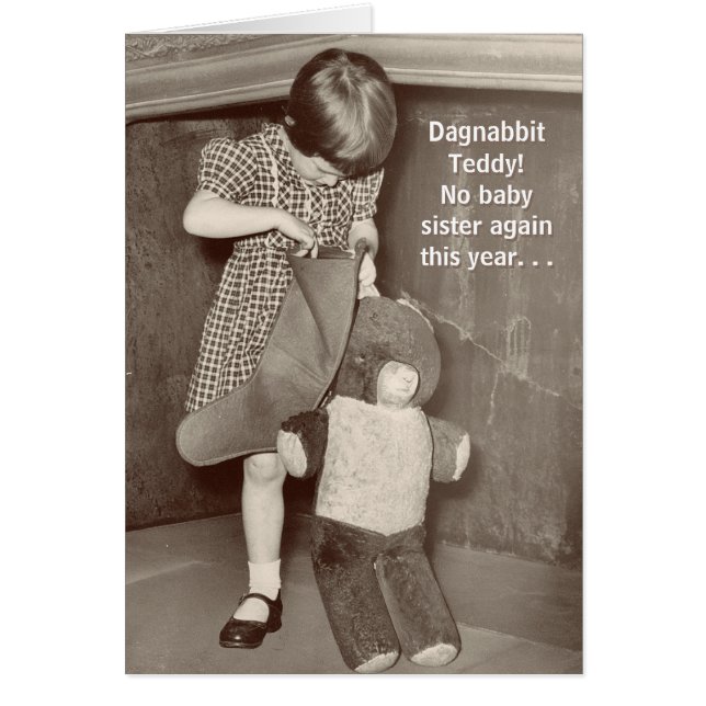 Cartão Feliz Natal para uma Irmã Bebê (Frente)