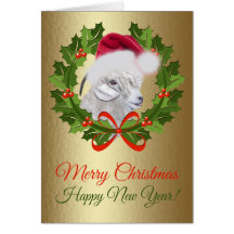 Feliz Natal - Pintura Angora Doe Goat